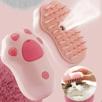 Dog Cat Steamy Brush Pet Electric Water Spray Brushes Silicone Hair Removal Grooming Massage Comb Pet Tangles Accessories