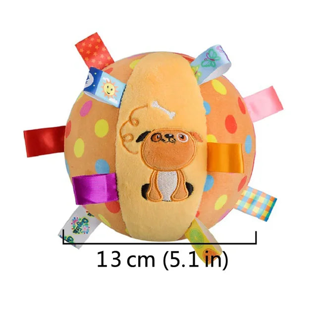 Interactive Ball Dog Toy for Aggressive Chewers Training Decompress Bite Resistant Plush Handle Dog Toys with Bells Pet Supplies