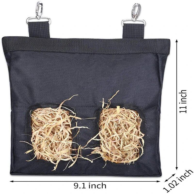 Dropshipping Hay Bag Hanging Pouch Feeder Holder Bag for Rabbit Guinea Pig Small Animals Feeding Dispenser Container House Pet