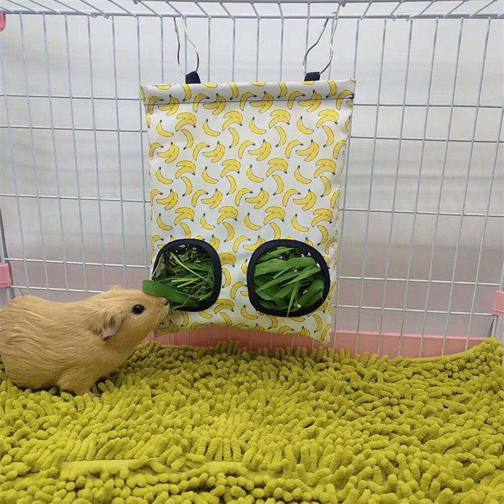 Hay Feeder Grass Feeding Bag Food Dispensers Pets Cage Accessories For Chinchilla Mole Guinea Pig Rabbit