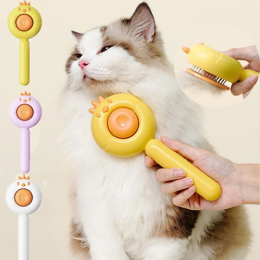 YIKU Pet Grooming cleaning Cute Styling Brush Dog Brush Cat Comb Self Cleaning Pet Hair Remover Removing Tangled And Loose Hair